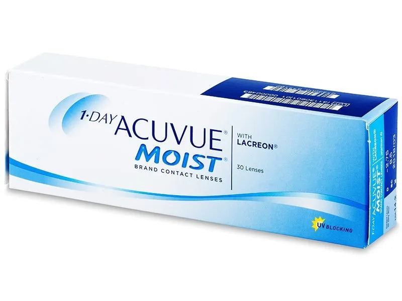 1-DAY Acuvue Moist 30 Lens Pack Daily Disposable Contact lenses - Free Express Delivery 4hrs - 24hrs