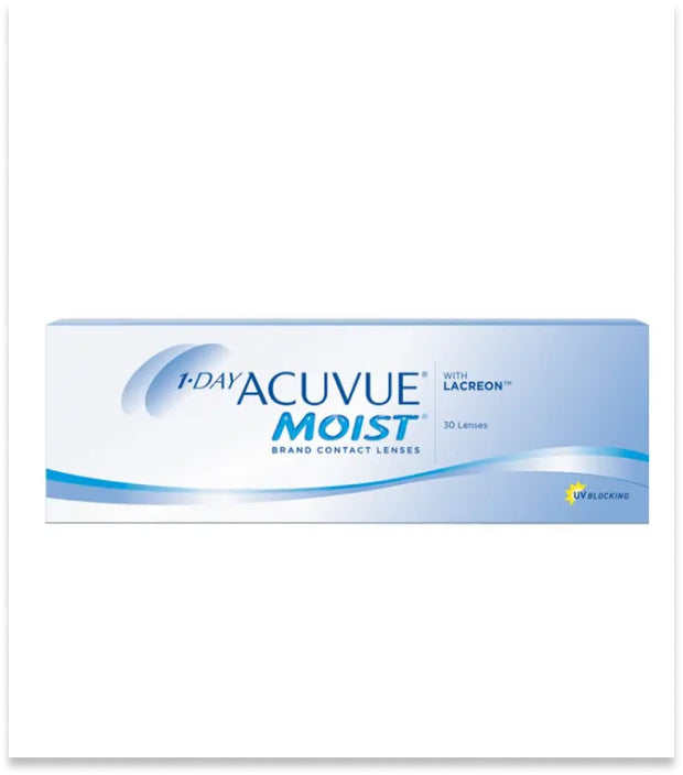 1-DAY Acuvue Moist 30 Lens Pack Daily Disposable Contact lenses - Free Express Delivery 4hrs - 24hrs