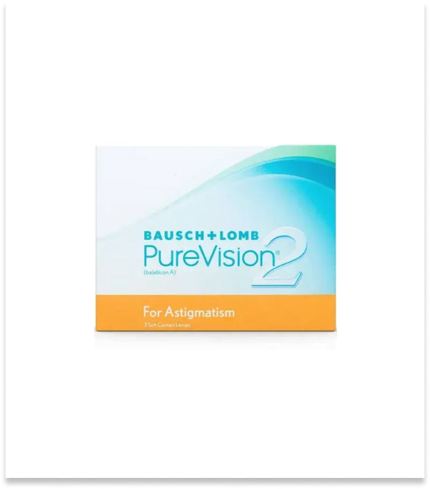 Bausch + Lomb PureVision 2 Toric / Astigmatism - Monthly Contact Lens 6's Pack - Free Delivery