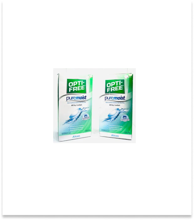 Opti-FREE Pure Moist Contact Lens Solution - 120 ml x 2 Pack